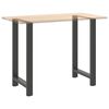 vidaXL Pieds de table de bar Anthracite 2 pi&egrave;ces 60 x (100-101) cm Acier