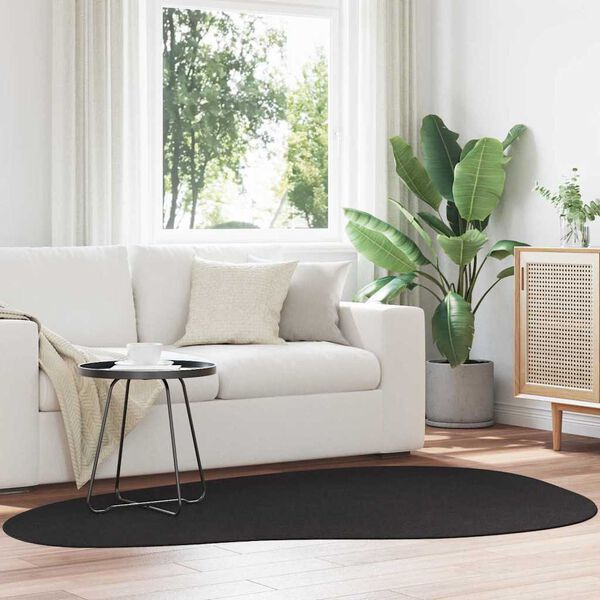 vidaXL Tapis de surface HUARTE Noir 140 x 200 cm Polyester