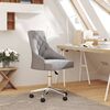 vidaXL Chaise pivotante de salle &agrave; manger Gris clair Tissu