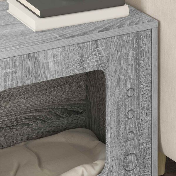 vidaXL Maison pour chat Gris Sonoma 51 x 30 x 42,5 cm