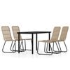 vidaXL Ensemble &agrave; manger de jardin 5 pcs Ch&ecirc;ne