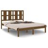 vidaXL Cadre de lit sans matelas marron miel 120x190 cm bois massif