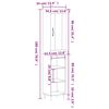 vidaXL Buffet haut Gris b&eacute;ton 34,5x34x180 cm Bois d'ing&eacute;nierie
