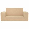 vidaXL Canap&eacute;-lit pour enfants 2 places cr&egrave;me peluche douce