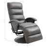vidaXL Fauteuil inclinable TV gris similicuir