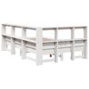 vidaXL Lit biblioth&egrave;que sans matelas blanc 120x200 cm bois pin massif