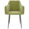 vidaXL Chaises &agrave; manger lot de 2 Vert clair Velours