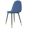 vidaXL Chaises &agrave; manger lot de 2 bleu tissu