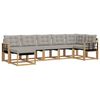 vidaXL Ensemble de canap&eacute;s d'ext&eacute;rieur 7 pc Blanc et gris clair