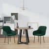 vidaXL Chaises &agrave; manger lot de 2 Vert fonc&eacute; Velours