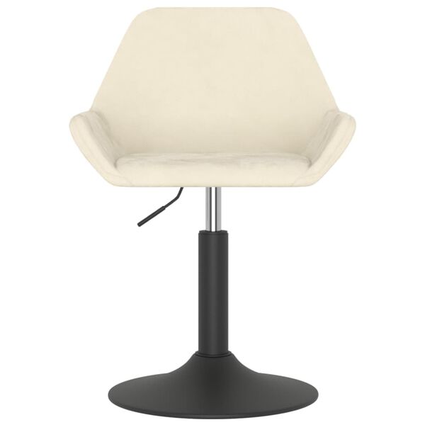 vidaXL Tabouret de bar Cr&egrave;me Velours