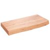 vidaXL &Eacute;tag&egrave;re murale marron clair bois ch&ecirc;ne massif trait&eacute;