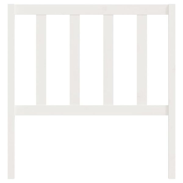 vidaXL T&ecirc;te de lit Blanc 81x4x100 cm Bois massif de pin