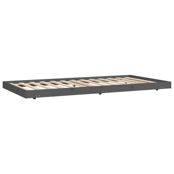 vidaXL Cadre de lit sans matelas gris 80x200 cm bois massif de pin