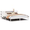 vidaXL Lit biblioth&egrave;que sans matelas blanc 200x200 cm bois pin massif