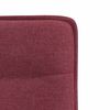 vidaXL Chaises &agrave; manger lot de 2 rouge bordeaux tissu