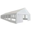 vidaXL Tente de f&ecirc;te Blanc 1600 x 600 x 370 cm Poly&eacute;thyl&egrave;ne et M&eacute;tal