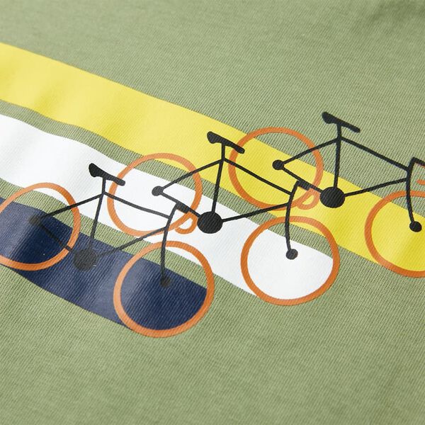 T-shirt pour enfants avec manches courtes kaki clair 92