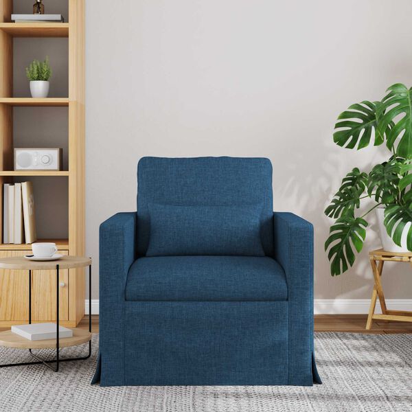 vidaXL Canap&eacute; 180cm Bleu M&eacute;tал