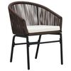 vidaXL Ensemble de salle &agrave; manger pour jardin 7 pcs Marron