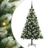 vidaXL Sapin de No&euml;l artificiel &agrave; charni&egrave;re avec neige en flocons