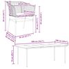 vidaXL Ensemble &agrave; manger jardin coussins 7pcs marron poly rotin verre