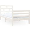 vidaXL Cadre de lit sans matelas blanc 90x190 cm bois massif