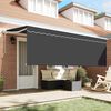vidaXL Auvent R&eacute;tractable Anthracite 400 x 200 cm tissu