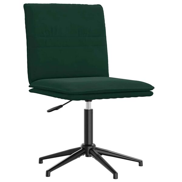 vidaXL Chaises &agrave; manger lot de 2 Vert fonc&eacute; Velours