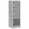 vidaXL Buffet avec portes en verre sonoma gris 35x37x109 cm