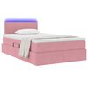 vidaXL Lit avec rangement et LED Rose 120 x 200 cm Velours