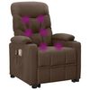 vidaXL Fauteuil de massage Marron Tissu