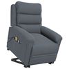 vidaXL Fauteuil de massage Gris foncé Velours