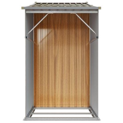 vidaXL Abri de jardin marron 277x93x179 cm acier galvanisé