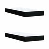 vidaXL Sommier &agrave; lattes de lit avec matelas Noir 200x200 cm Tissu