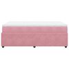 vidaXL Sommier &agrave; lattes de lit avec matelas Rose 120x200 cm Velours