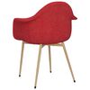 vidaXL Chaises &agrave; manger lot de 4 rouge bordeaux tissu