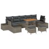 vidaXL Ensemble de canap&eacute; de jardin avec coussin 10 pcs Gris polyrotin