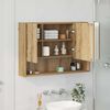 vidaXL Armoire Miroir Montage mural Ch&ecirc;ne artisanal 80 x 17 x 55 cm
