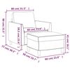 vidaXL Fauteuil avec repose-pied Noir 60 cm Similicuir
