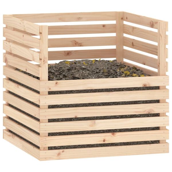 vidaXL Composteur 80x80x78 cm Bois massif de pin