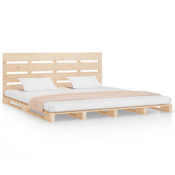 vidaXL Cadre de lit sans matelas 135x190 cm bois de pin massif