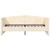 vidaXL Lit avec matelas et USB Cr&egrave;me Velours 90x200 cm