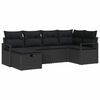 vidaXL Ensemble de Canap&eacute;s avec coussin avec stockage Noir polyrotin