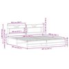 vidaXL Cadre de lit en m&eacute;tal sans matelas ch&ecirc;ne marron 200x200 cm