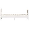 vidaXL Cadre de lit sans matelas blanc 75x190 cm bois de pin massif