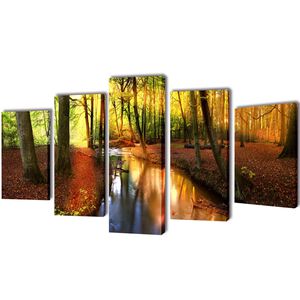 Set de toiles murales imprim&eacute;es For&ecirc;t 200 x 100 cm