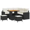 vidaXL Ensemble de canap&eacute; de jardin 8 pc Noir polyrotin