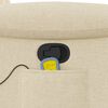 vidaXL Fauteuil inclinable de massage Cr&egrave;me Tissu