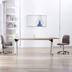 vidaXL Chaises &agrave; manger lot de 2 taupe tissu